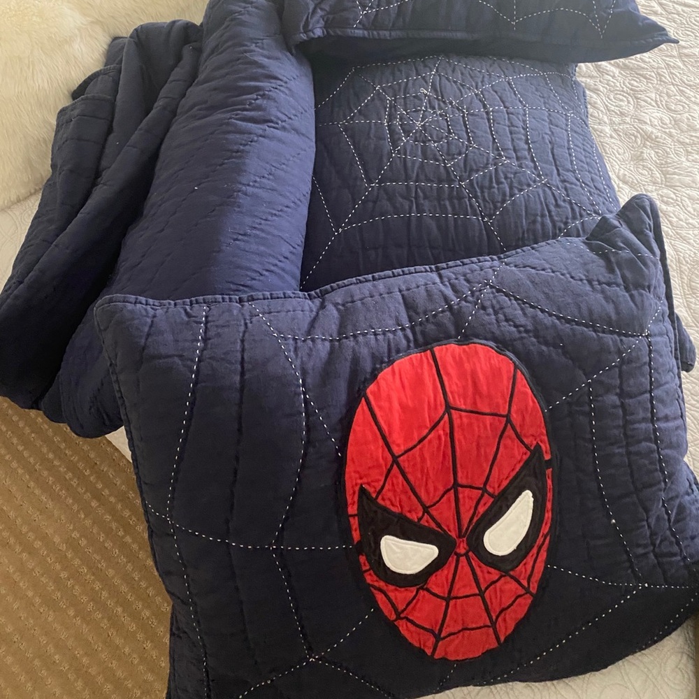 Pottery Barn Kids Spider-Man full bed set